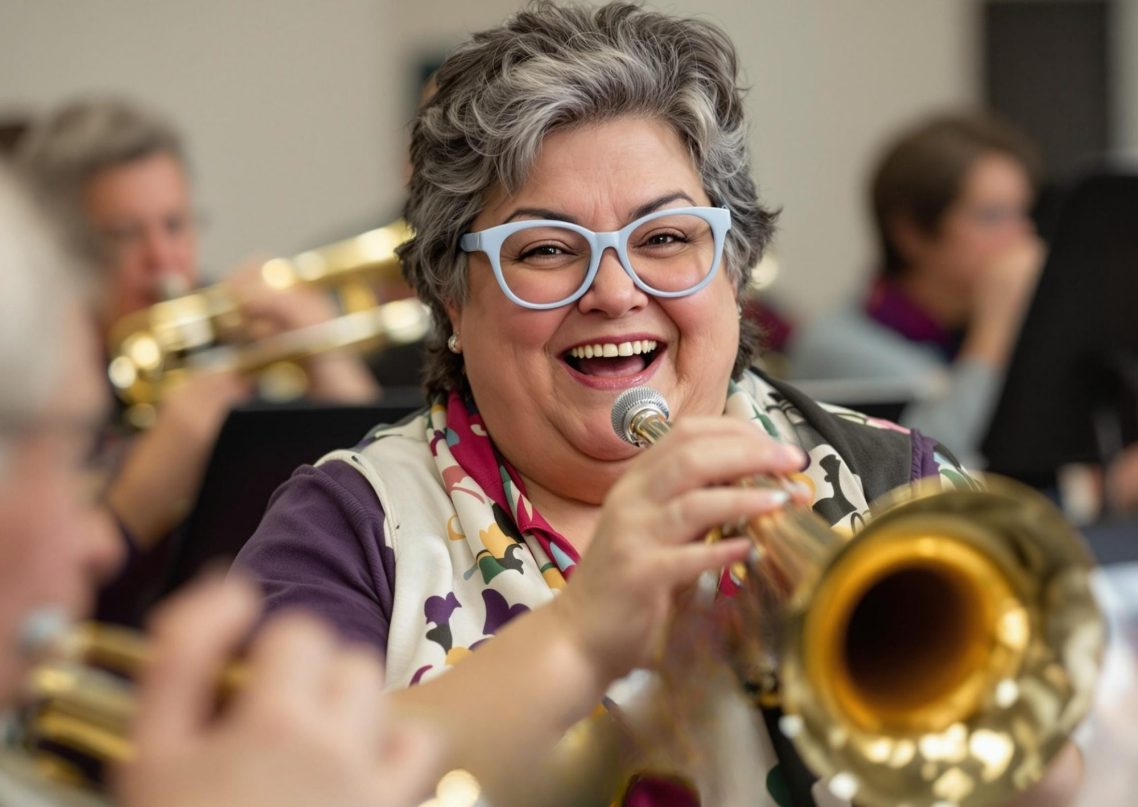 Thanks to her new musicians glasses Diane has returned to playing
